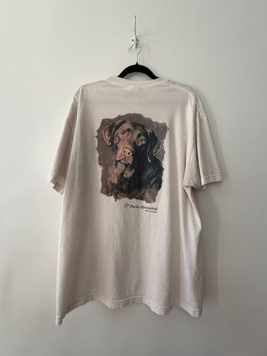 1990s Vintage Ducks Unlimited Chocolate Lab Tee - U.S.A. Made