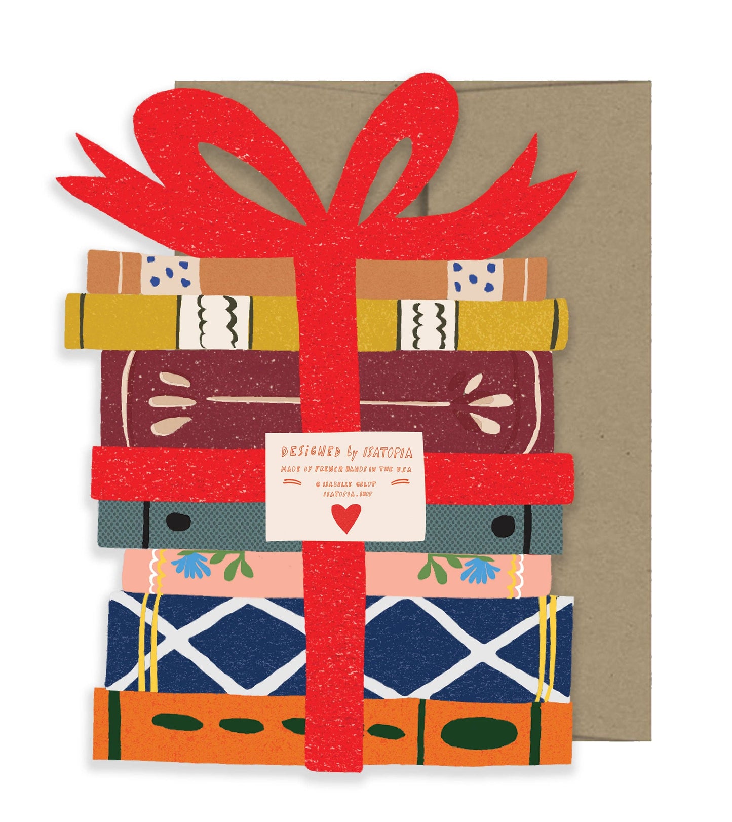 Book Lovers Die Cut Card | Isatopia