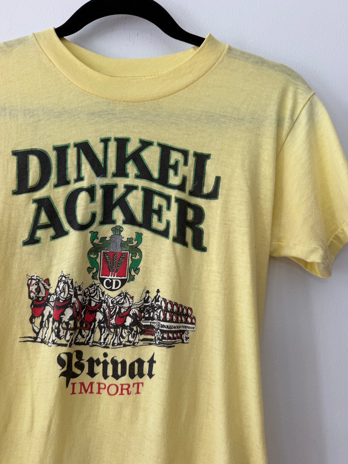 1980s Vintage Dinkel Acker German Brewery Beer T-shirt