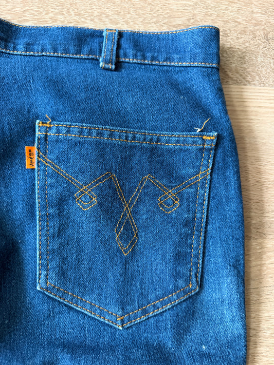 1970s Vintage Orange Tab Dark Wash 481 Levi's for Men Denim Jeans