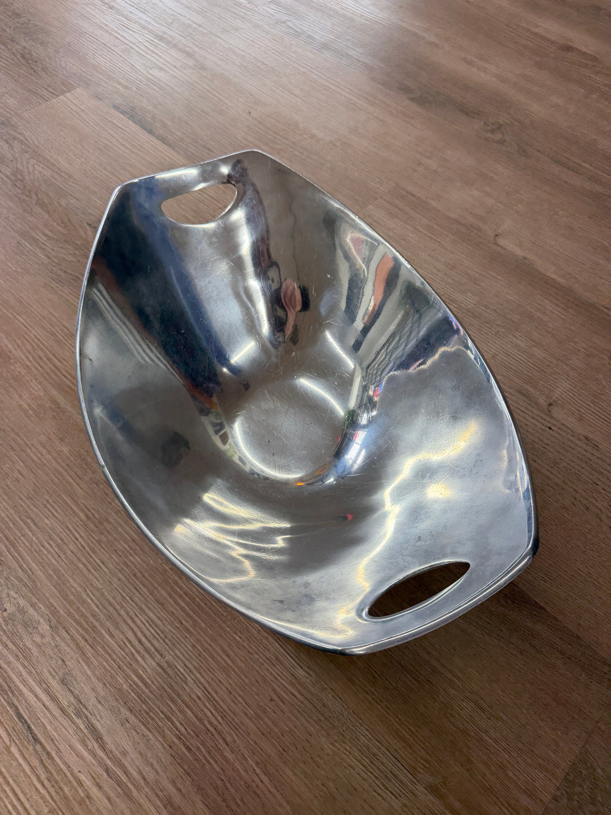 1980s Vintage DANSK Silver Modern Large Serving Bowl