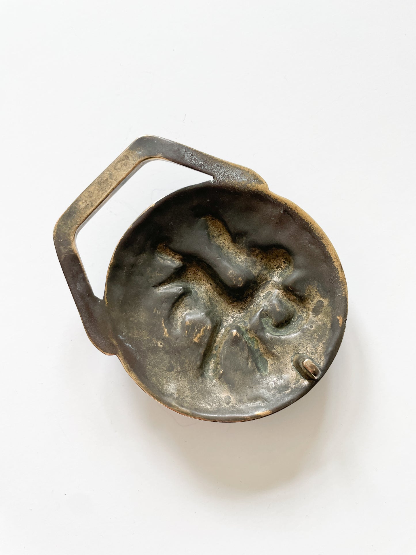 1970s Brass Sagittarius Zodiac Belt Buckle