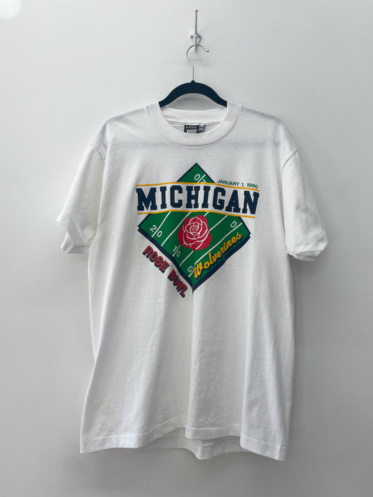 1990 Vintage University of Michigan Wolverines Rose Bowl T-Shirt 1990s