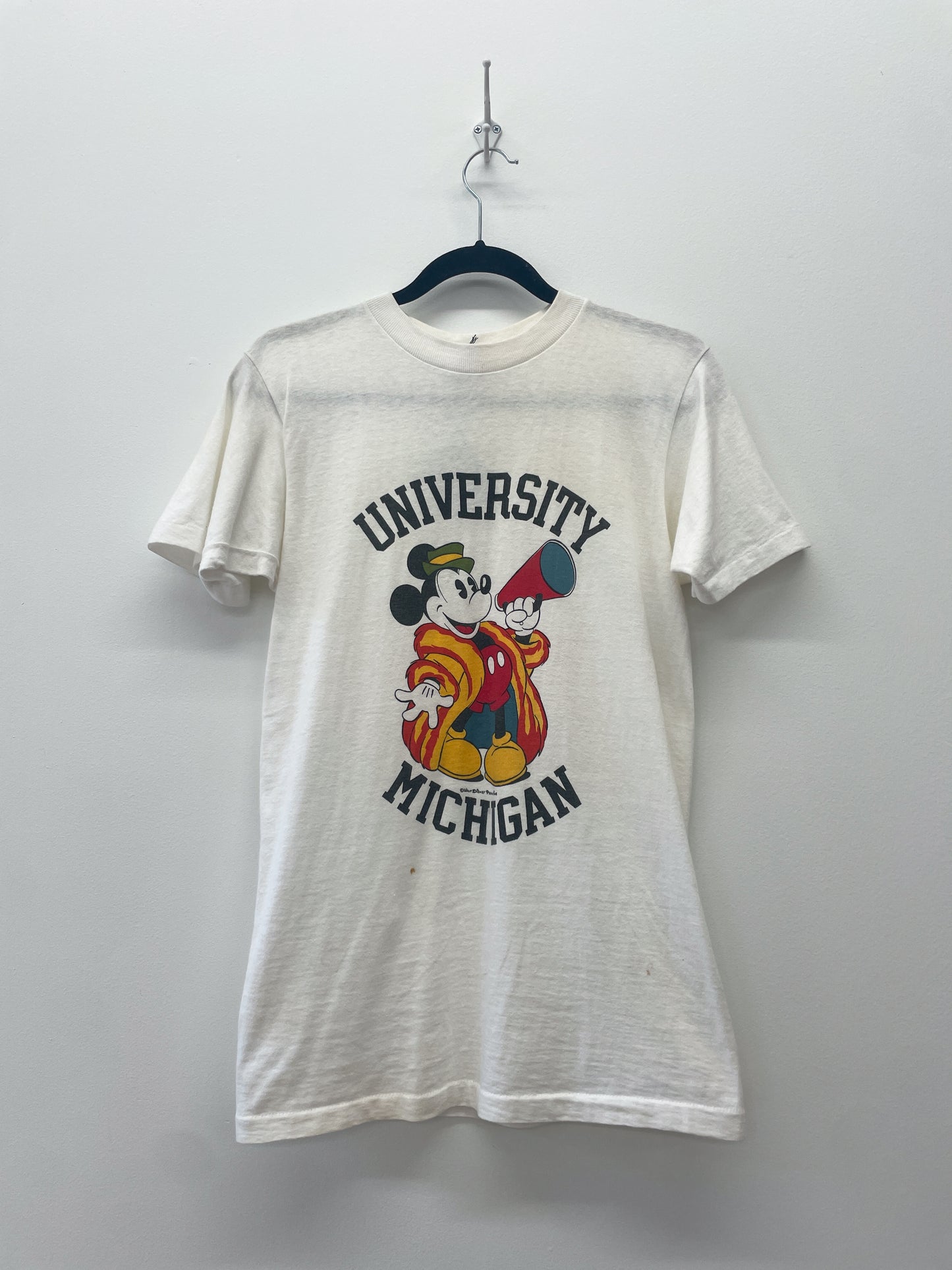 1970s Vintage University of Michigan Mickey Mouse Disney Athletic T-Shirt