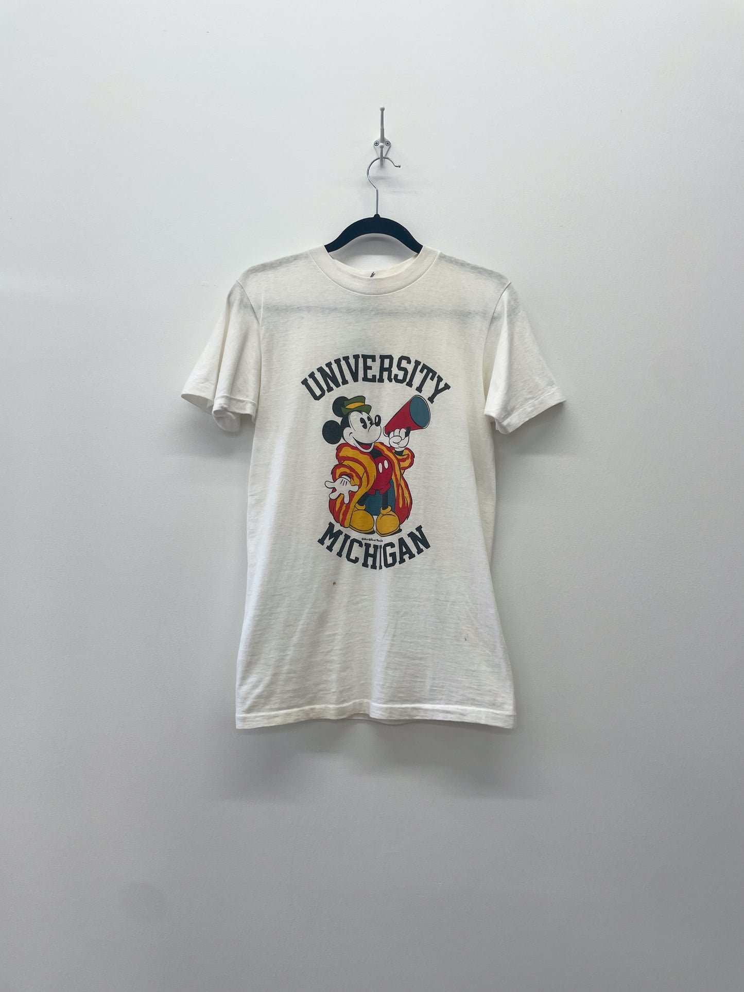 1970s Vintage University of Michigan Mickey Mouse Disney Athletic T-Shirt