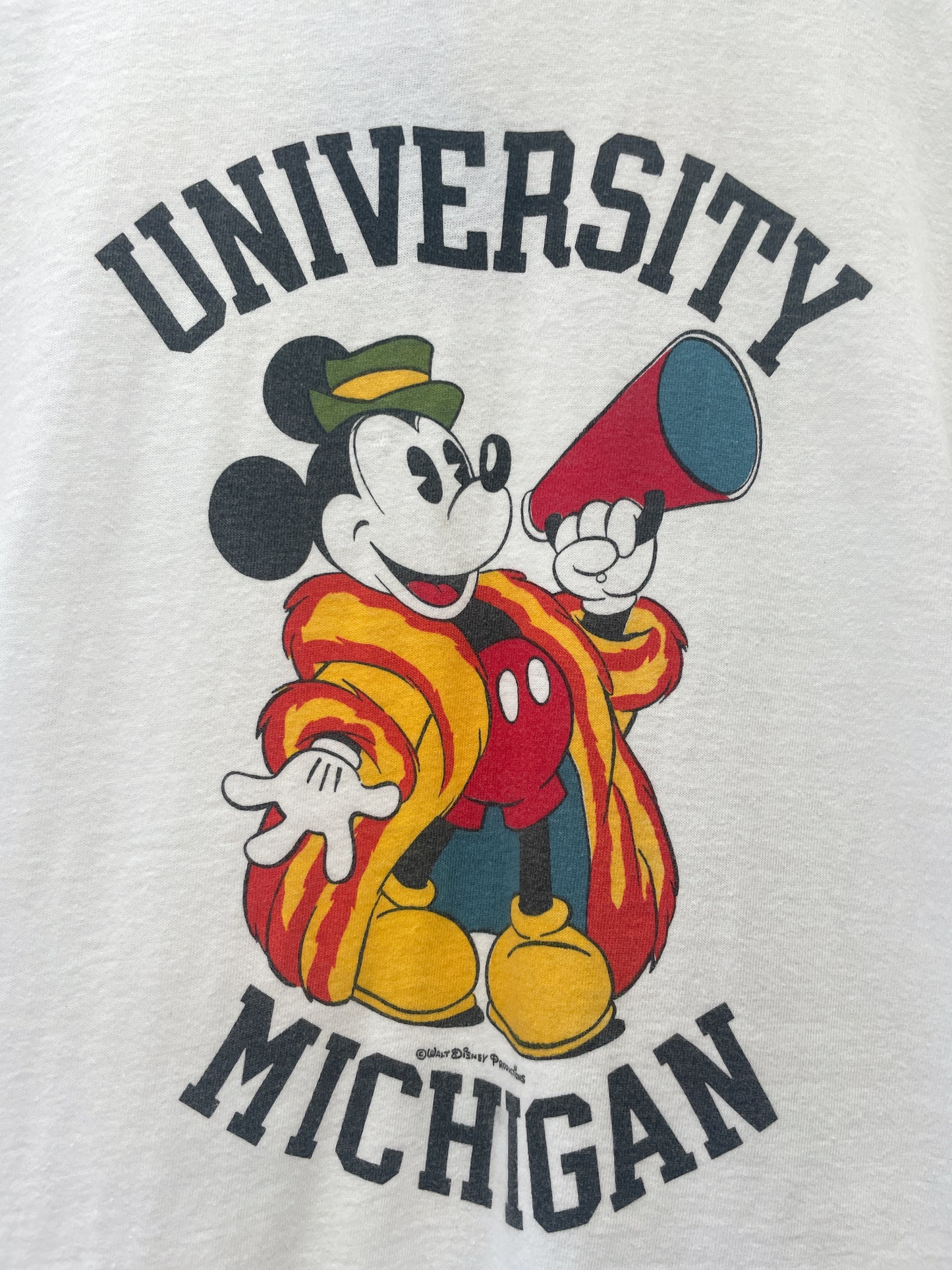 1970s Vintage University of Michigan Mickey Mouse Disney Athletic T-Shirt