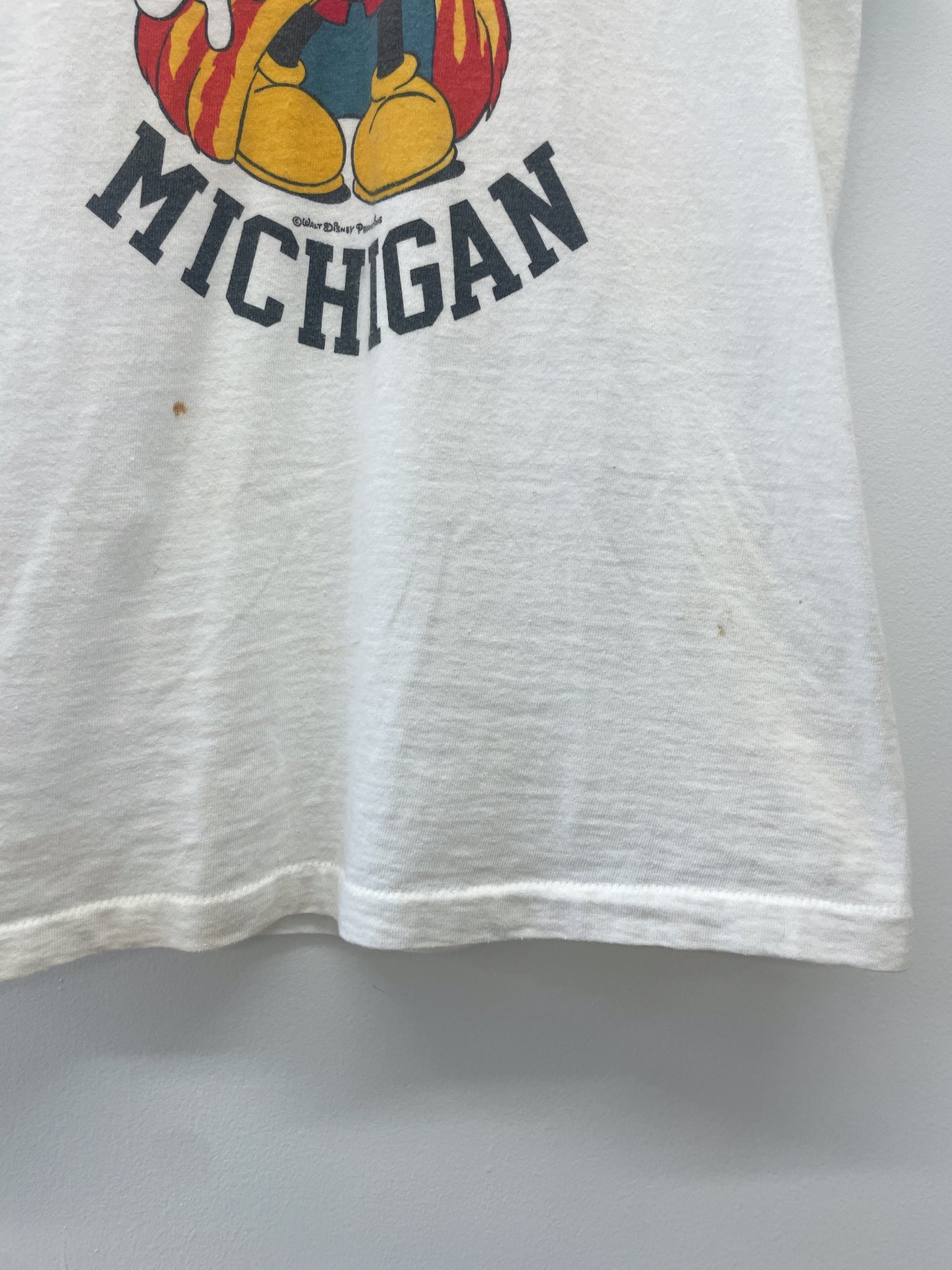 1970s Vintage University of Michigan Mickey Mouse Disney Athletic T-Shirt