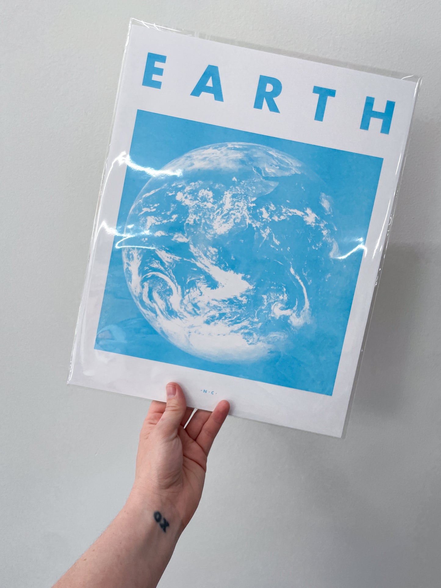 Earth Planet Risograph Print 11" x 14" by Next Chapter Studio