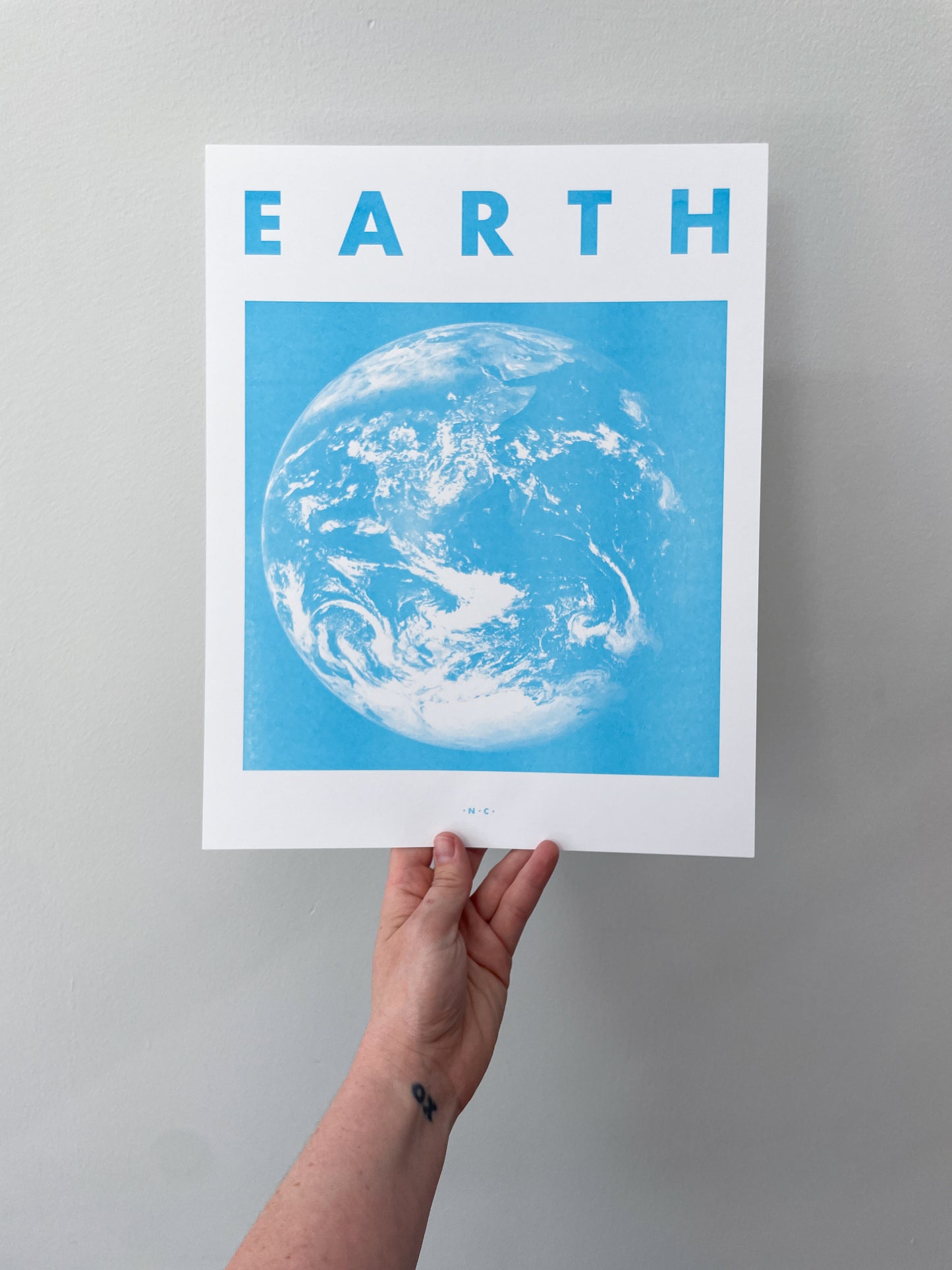 Earth Planet Risograph Print 11" x 14" by Next Chapter Studio