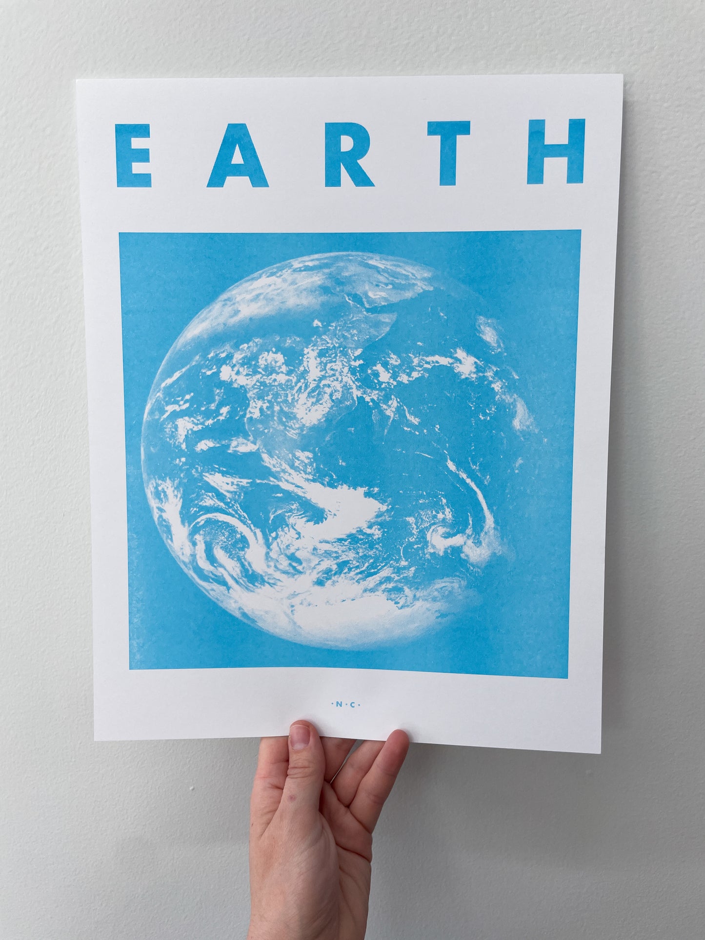 Earth Planet Risograph Print 11" x 14" by Next Chapter Studio