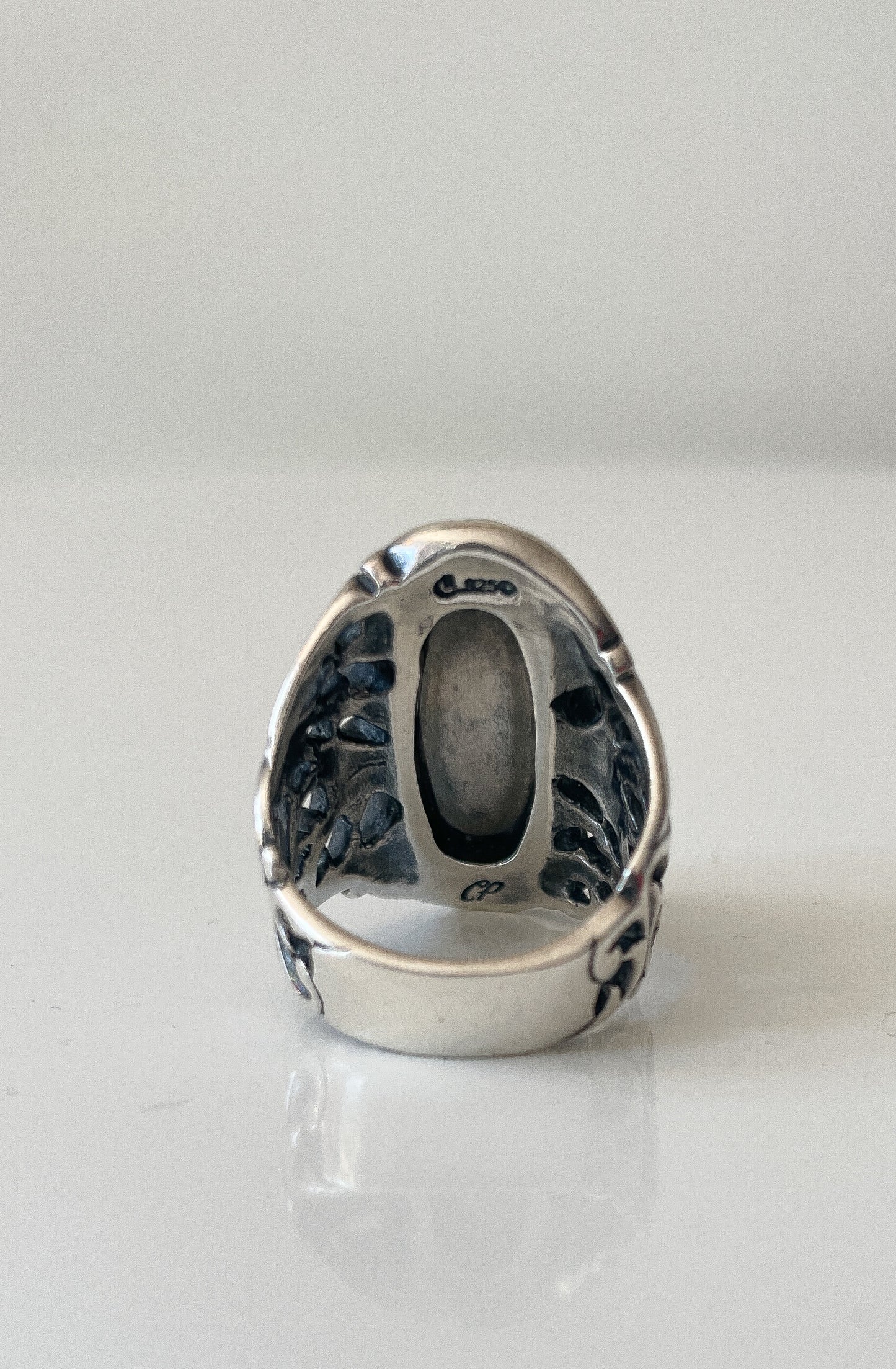 Mosaic Inlay Flower Turquoise Sterling Statement Ring by Carolyn Pollack Size 7.5
