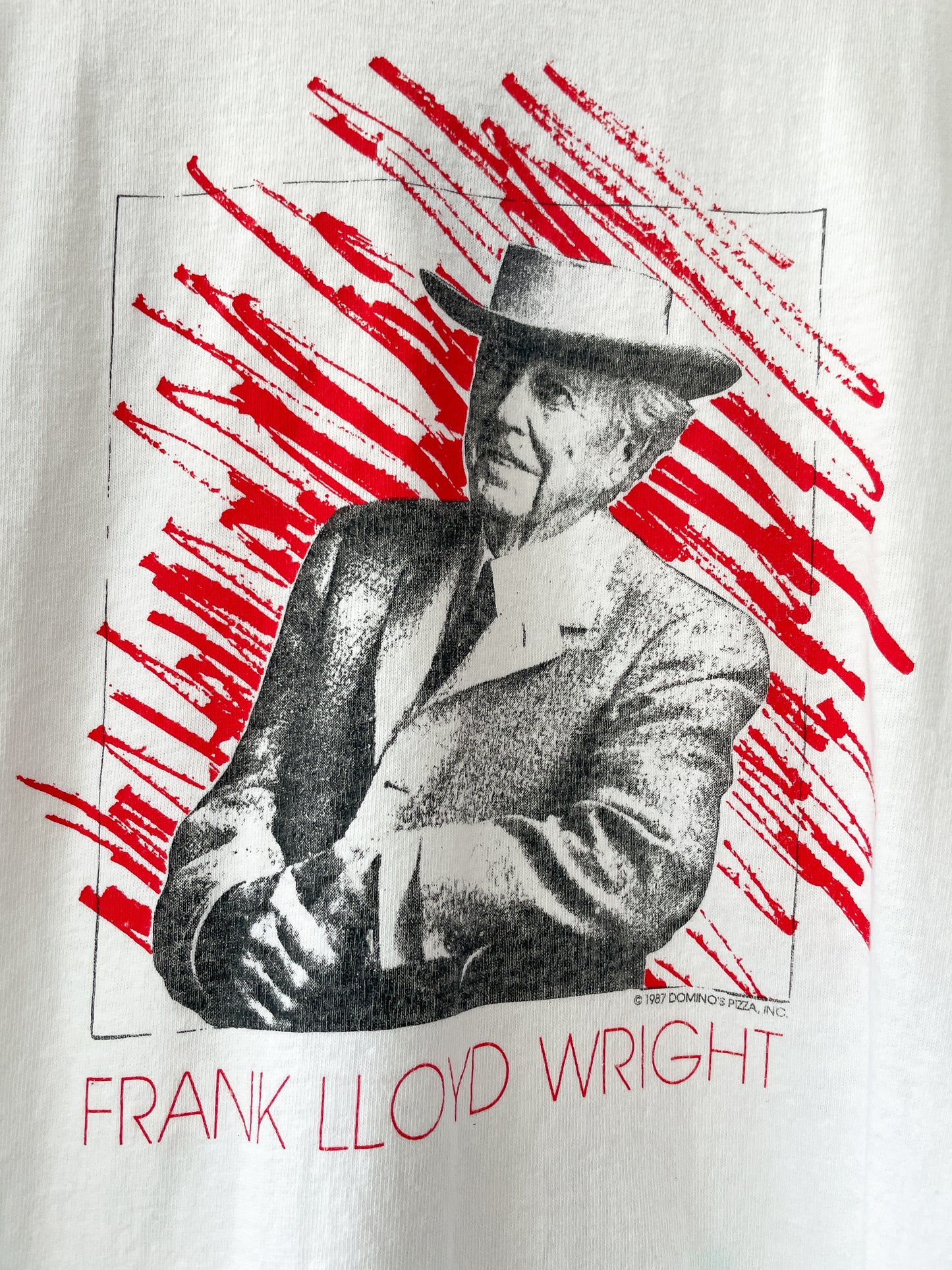 1987 Vintage Frank Lloyd Wright by Domino's Pizza Tee Shirt 1980s
