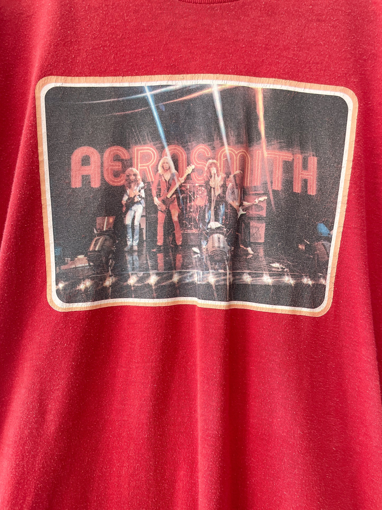 1980s Vintage Aerosmith Iron On Tee Shirt