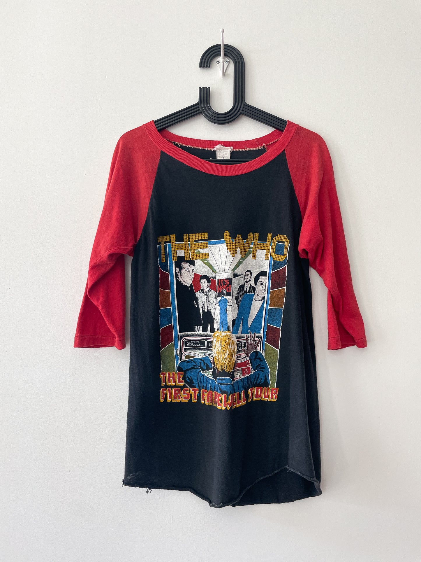 1982 Vintage The Who "The Last U.S. Tour Part 1" Concert Raglan Tee Shirt 1980s