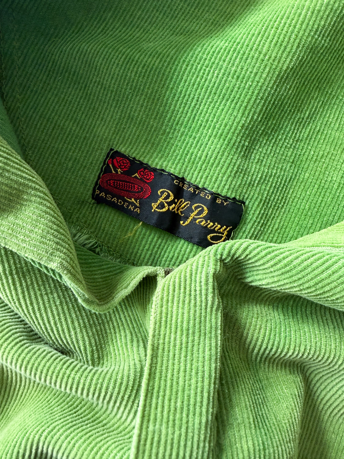 1950s-1960s Vintage Green Corduroy Jumpsuit by Bill Parry