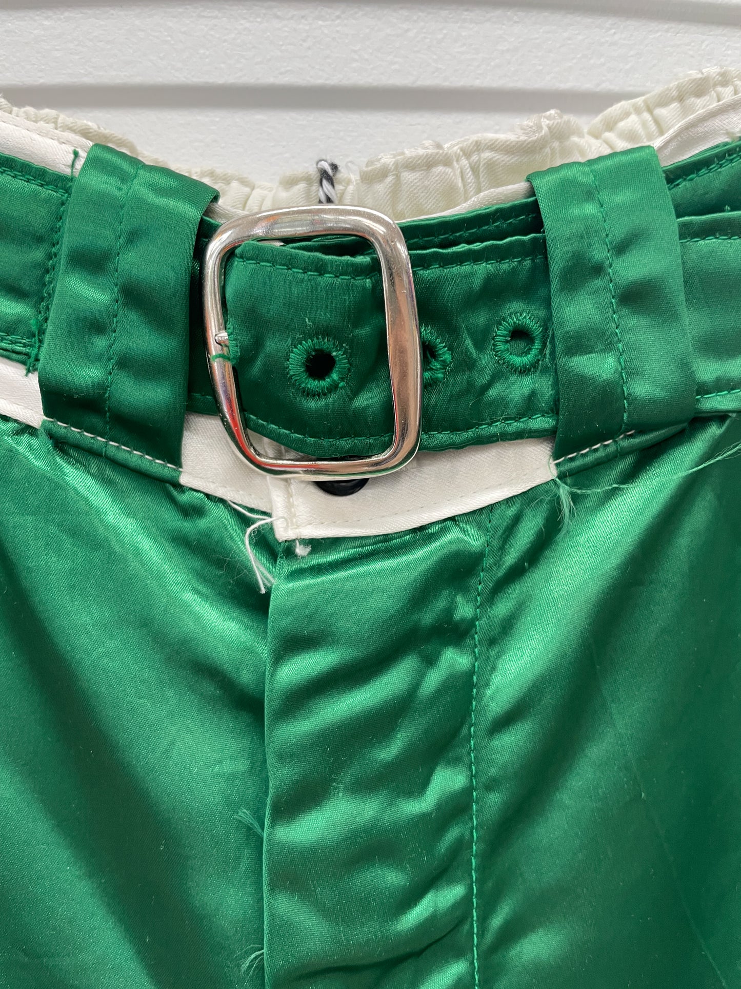 1940s Vintage Green Rayon Boxing Shorts