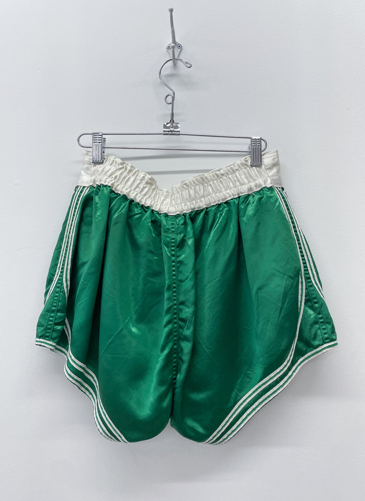 1940s Vintage Green Rayon Boxing Shorts