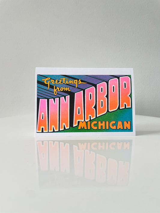 Greetings from Ann Arbor Card