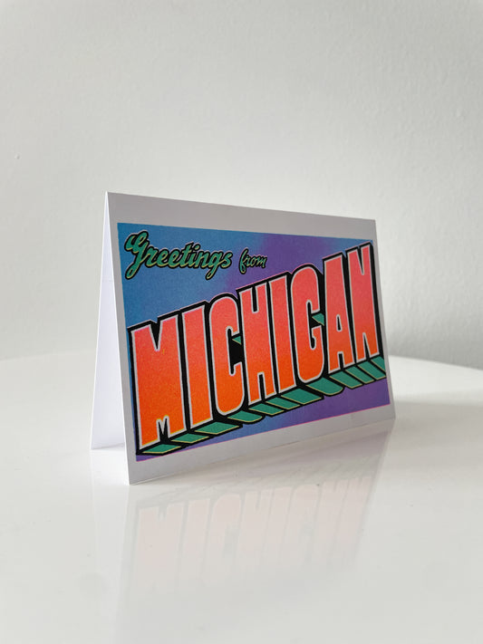 Greetings from Michigan Card