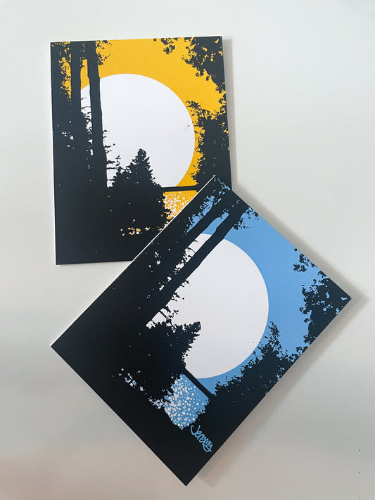 Forest Sunset Card
