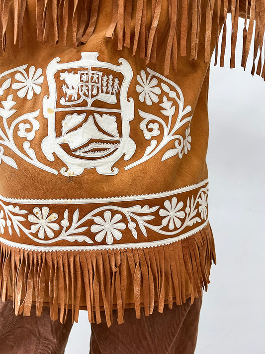 1940s - 1950s Vintage Mexican Tamaulipeca Cuera Embroidered Jacket - RARE!