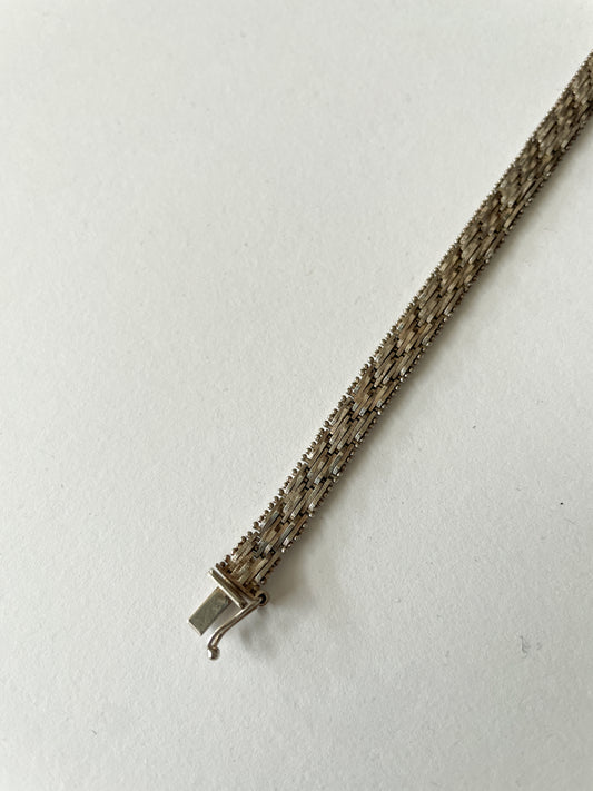 1980s Vintage Italian Riccio Sterling Silver Bracelet