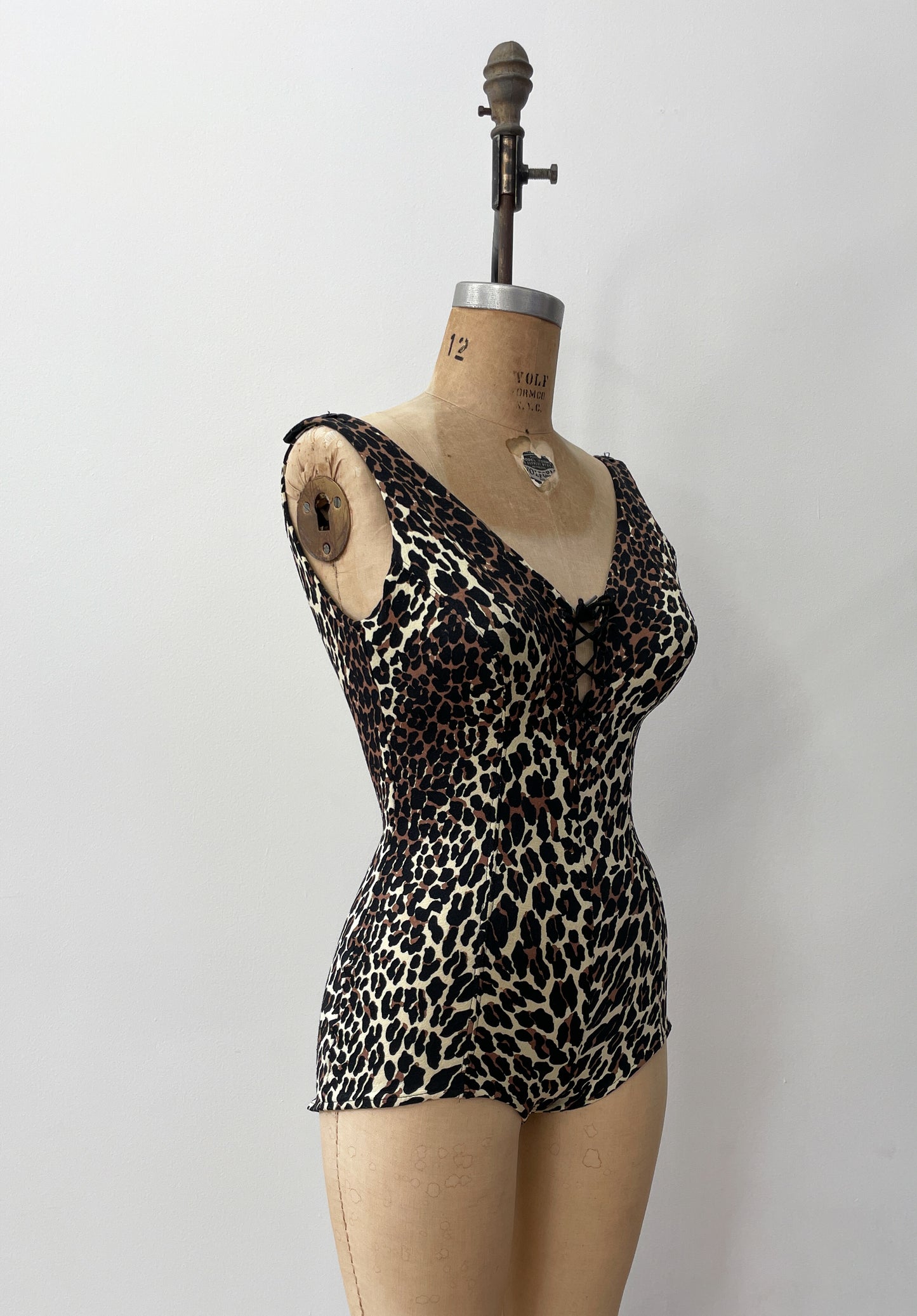 1960s Vintage Iconic Cole of California Leopard Print One Piece Swimsuit Female Animal Collection