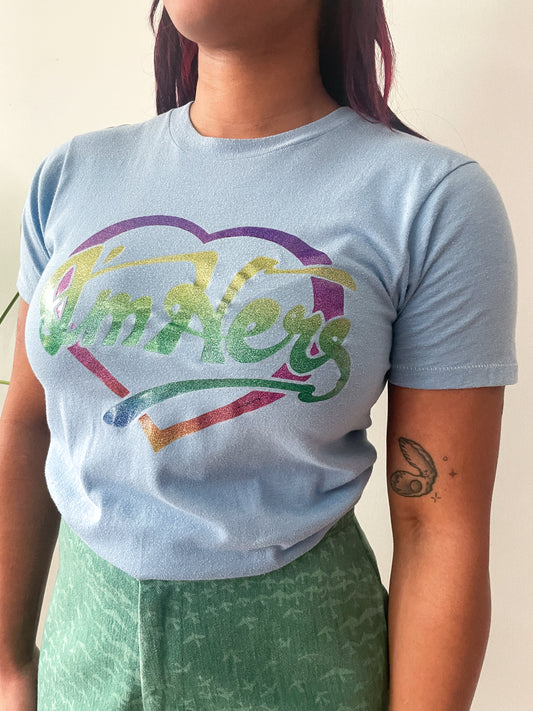 1980s Vintage I'm Hers Heart Iron On Tee Shirt