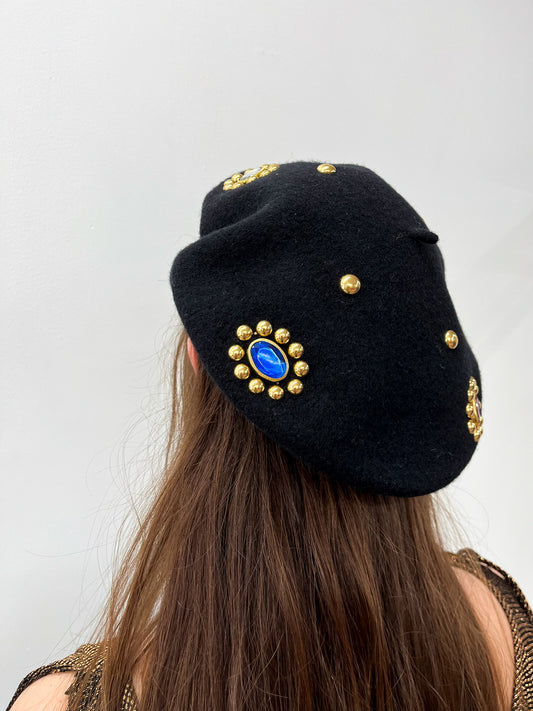 1980s Vintage Gemstone Berets