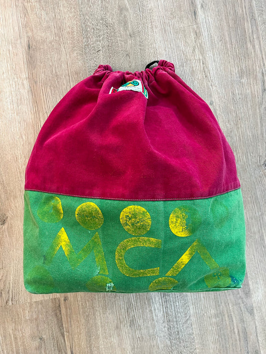 1990s Vintage Cross Colors Hip Hop Drawstring Large Duffle Bag - RARE! YA DIG!