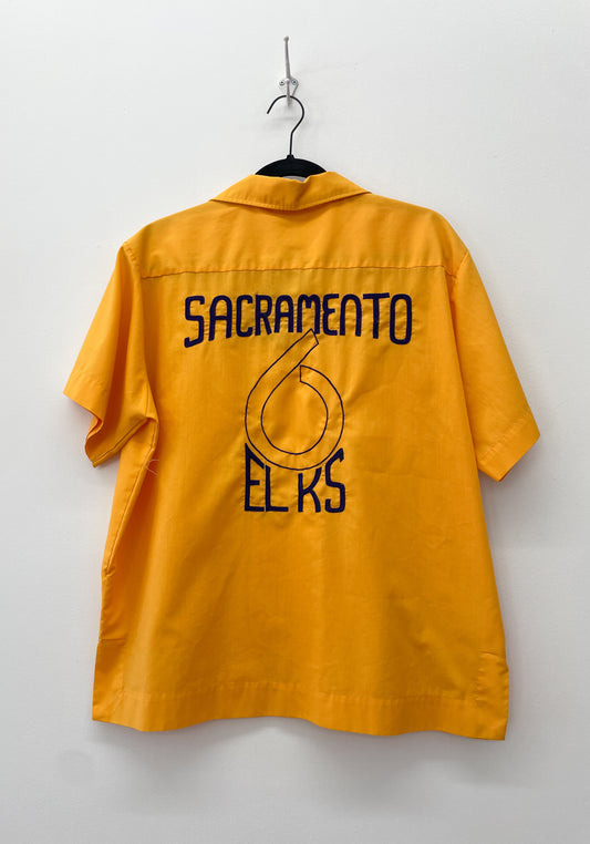 1950s Vintage Sacramento Elks #6 Bowling Shirt