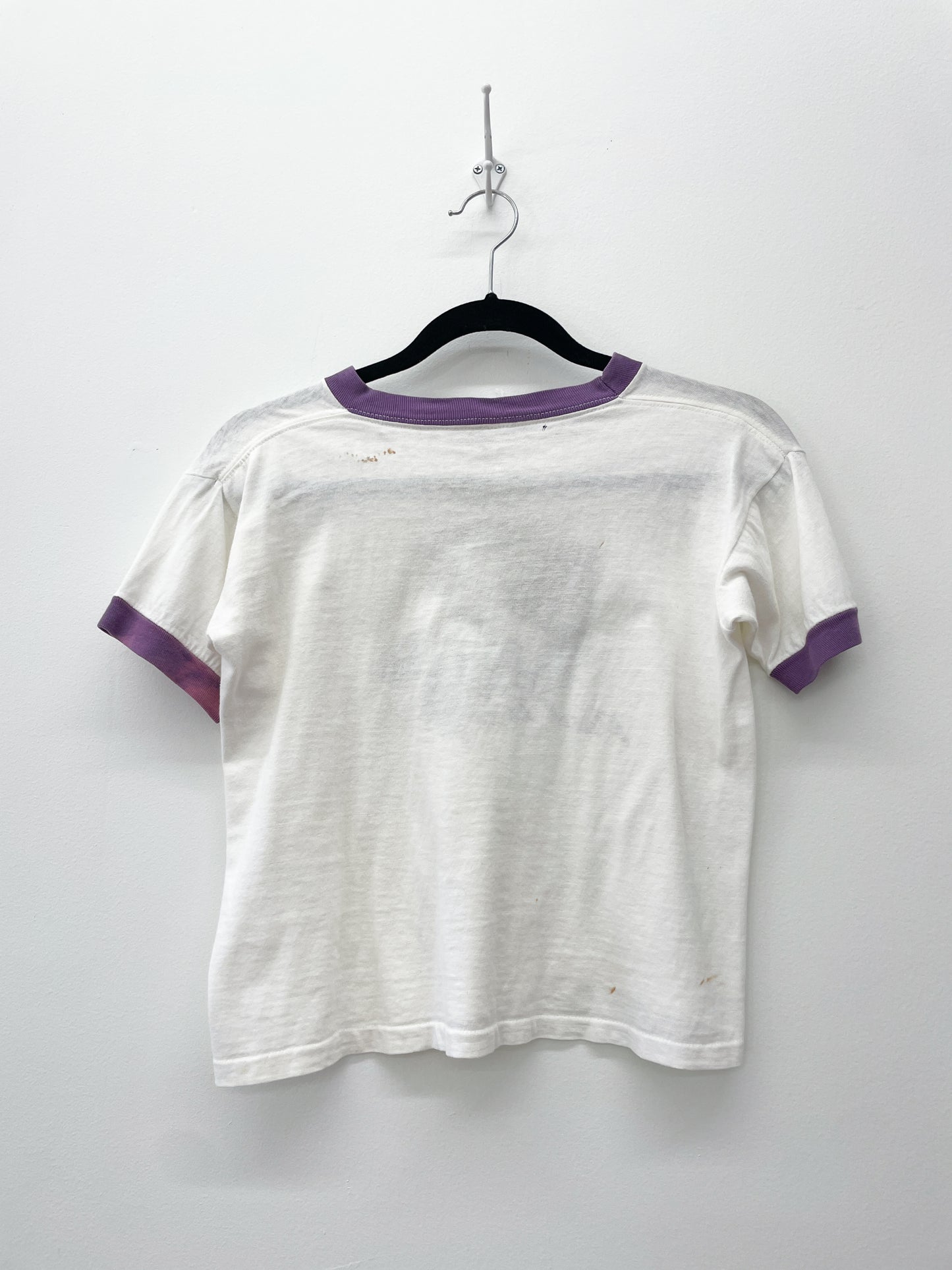 1970s Vintage Paul Baby Cropped Ringer Tee Shirt