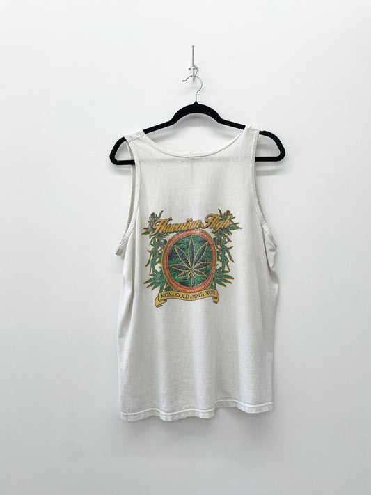 1990s Vintage Hawaiian High Kona Gold Weed Marijuana Tank Top