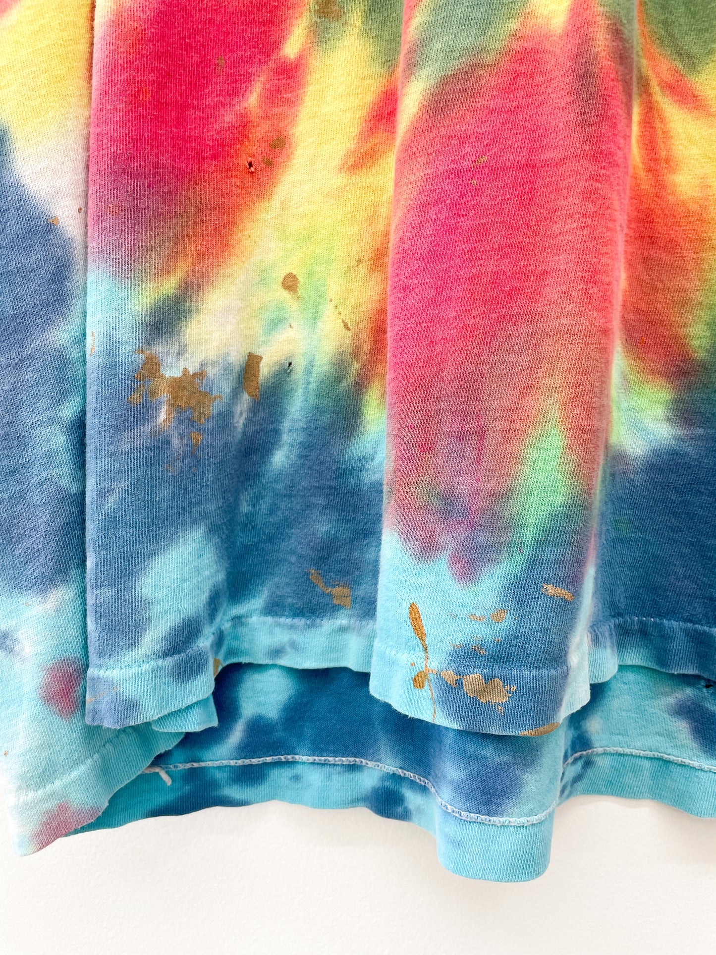 1980s Vintage Bob Marley Smoking Joint Kaya Tie Dye Tee Shirt