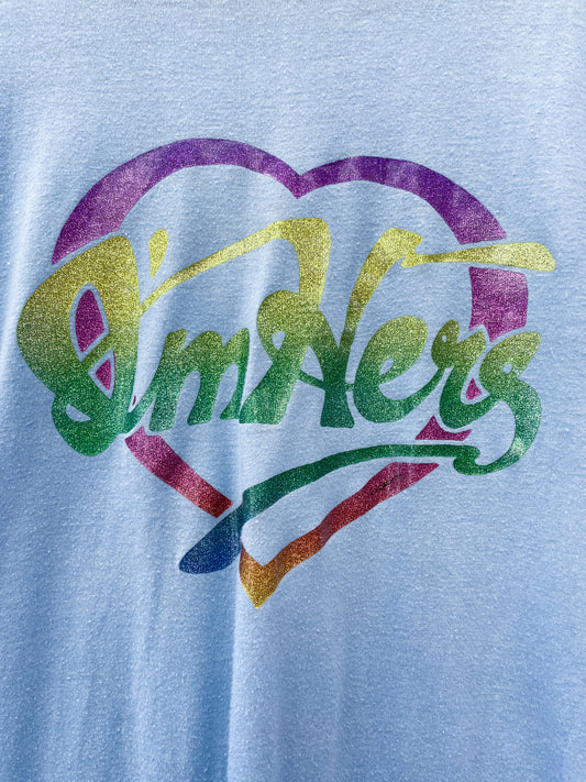 1980s Vintage I'm Hers Heart Iron On Tee Shirt