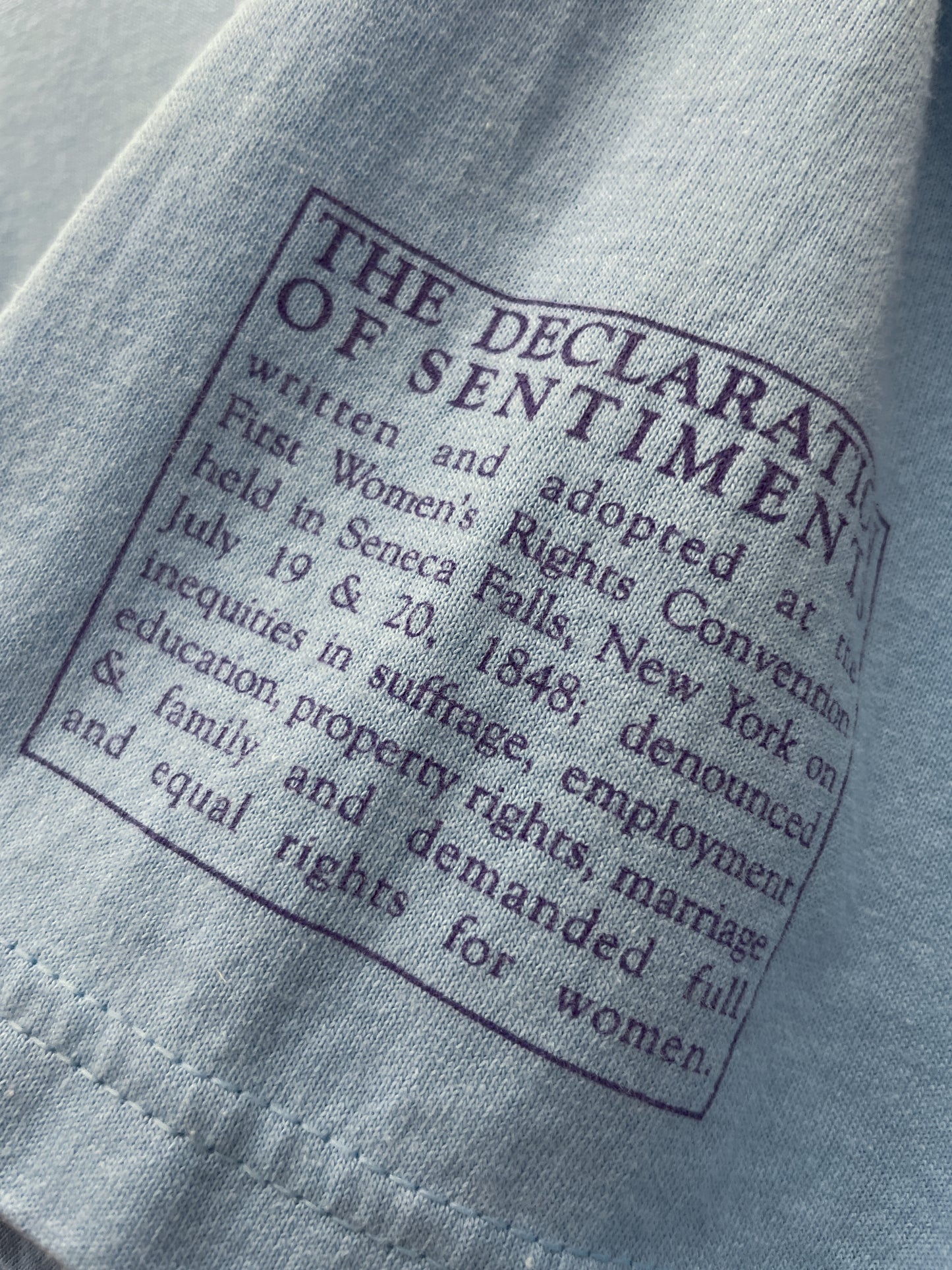 1980s Vintage Failure Is Impossible Feminism Declaration of Sentiments Tee Shirt