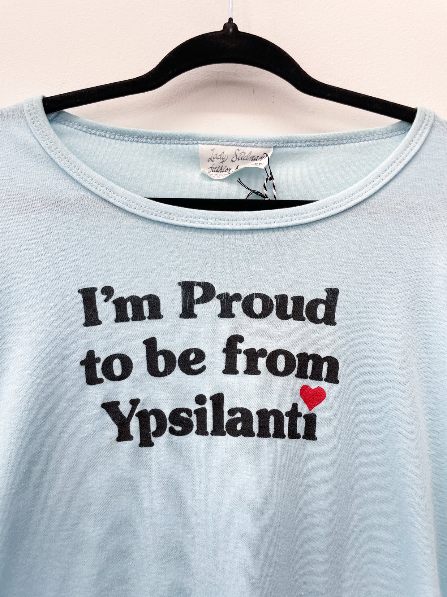 1980s Vintage I'm Proud to be from Ypsilanti! Michigan Babydoll Tee #2