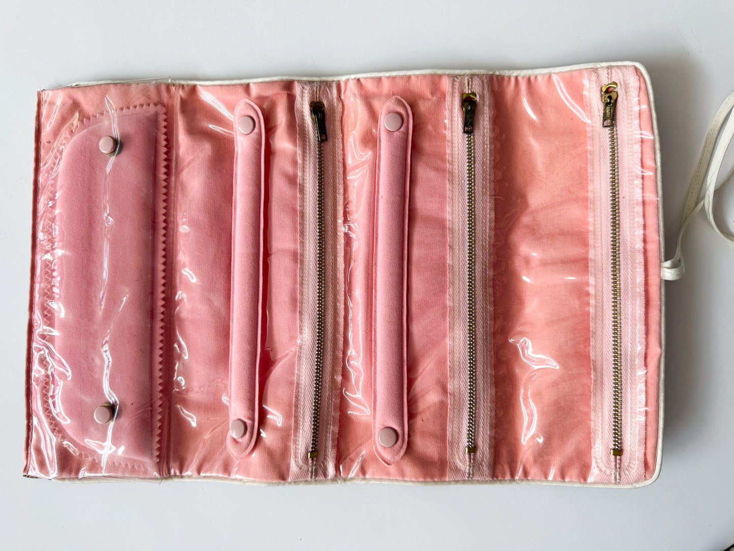 1960s Vintage Psychedelic Marbled Mod Makeup Carryall Bag