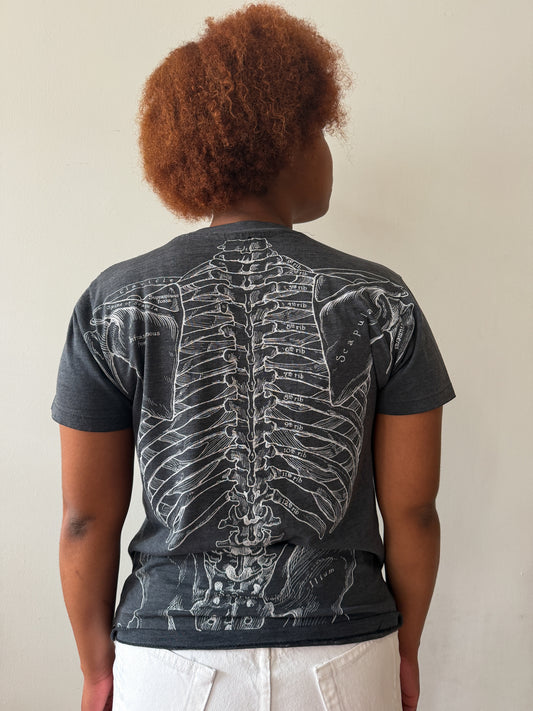 1978 Vintage Leslie Arwin Anatomy X-Ray Skeleton T-Shirt