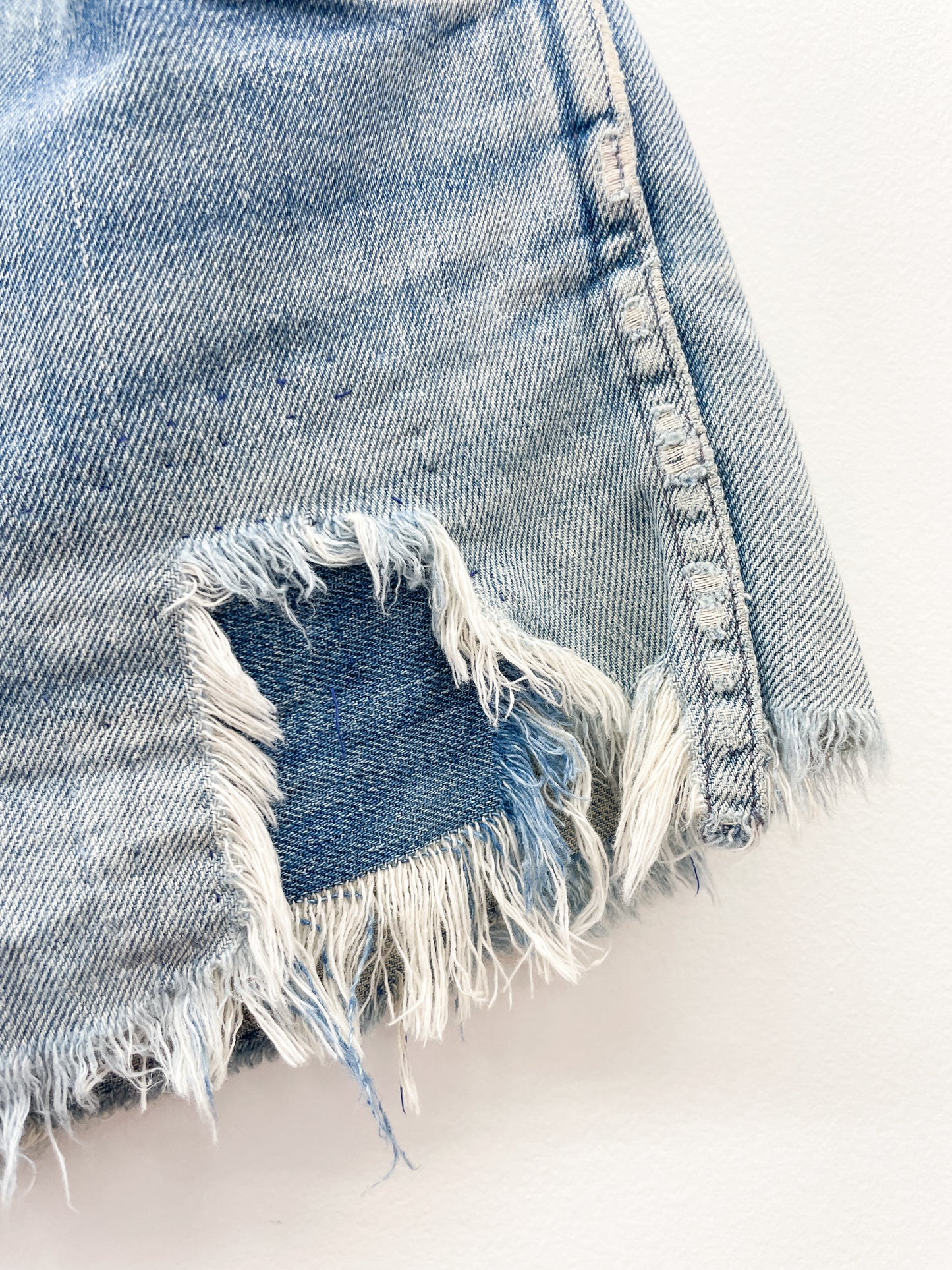 1970s Vintage Hillbilly Patched Up Torn & Frayed Shorts