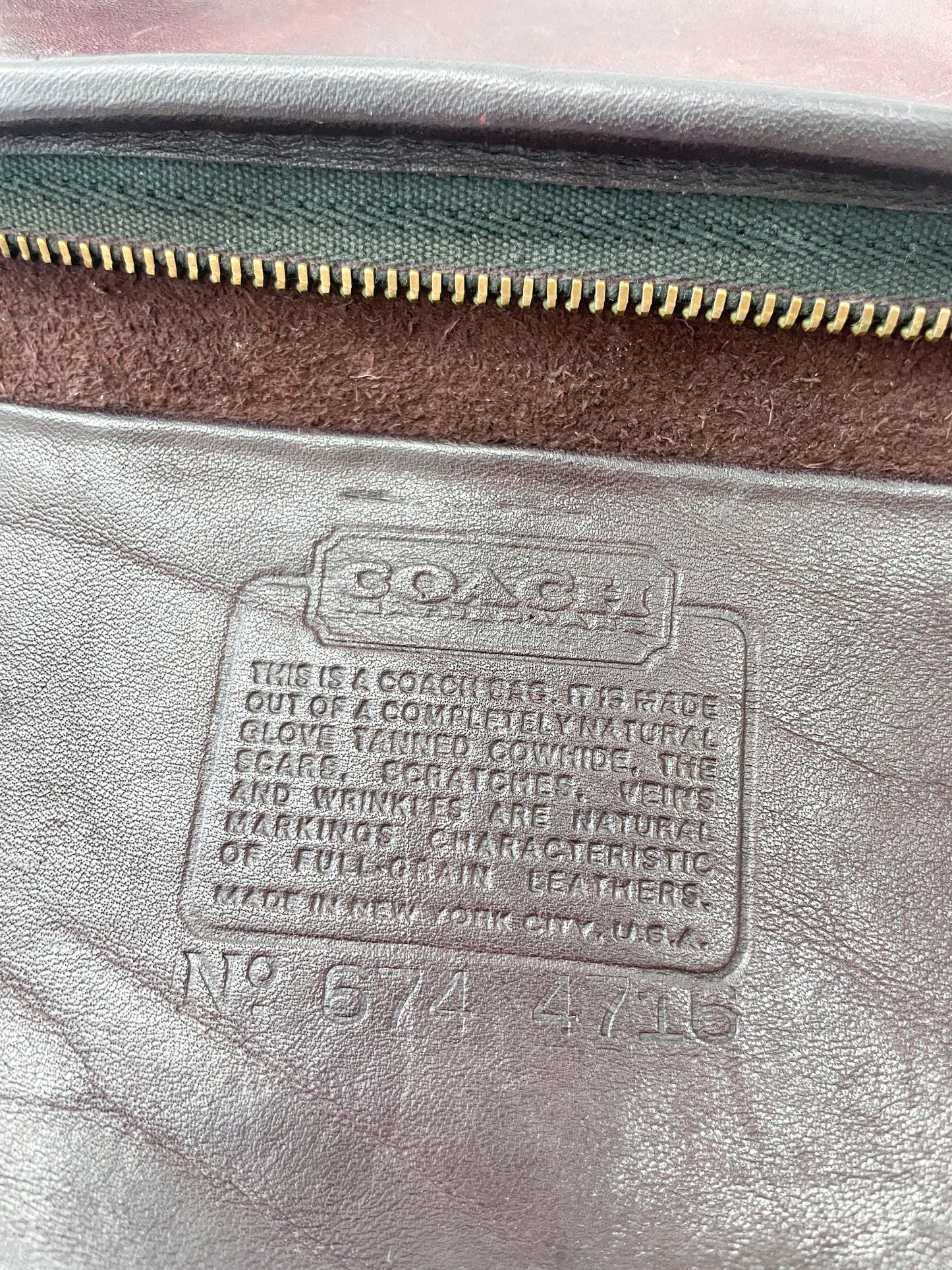 1970s Vintage Coach Leatherware NYC Madison Satchel Bag