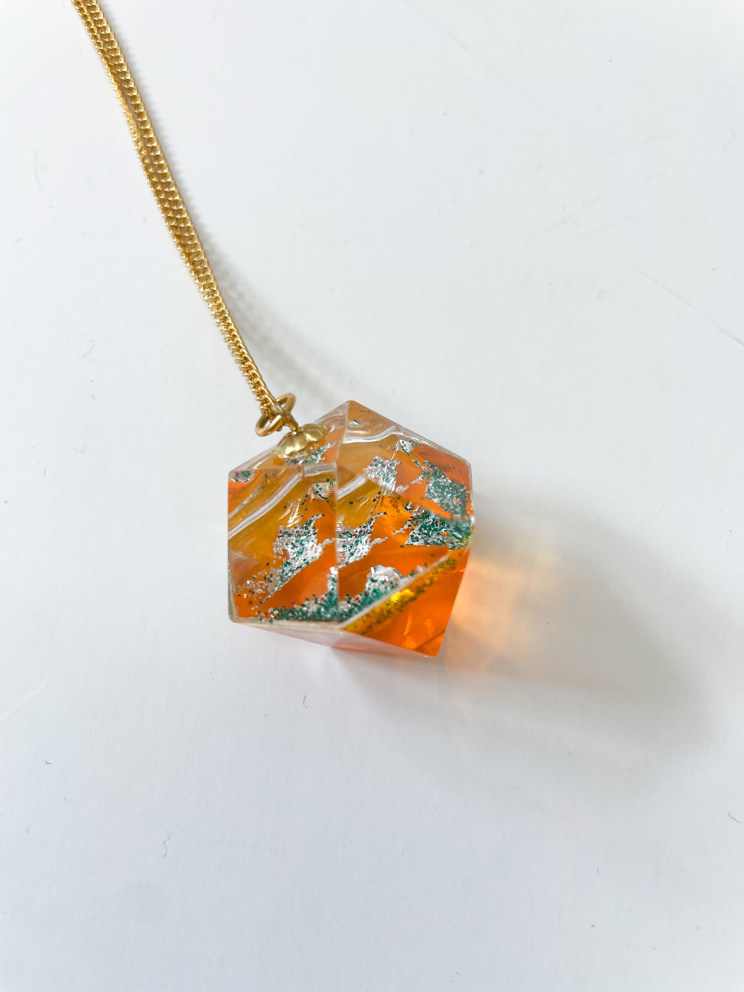 1970s Vintage Yellow & Orange Gems Necklaces