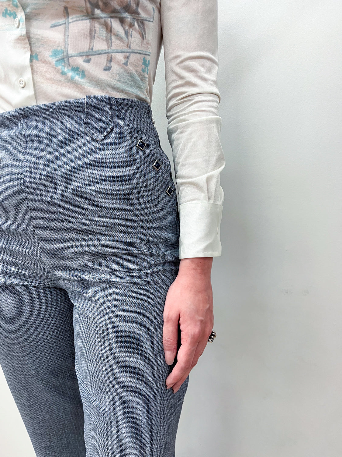 1950s Western Side Zip Slacks Pants by Panhandle Slim