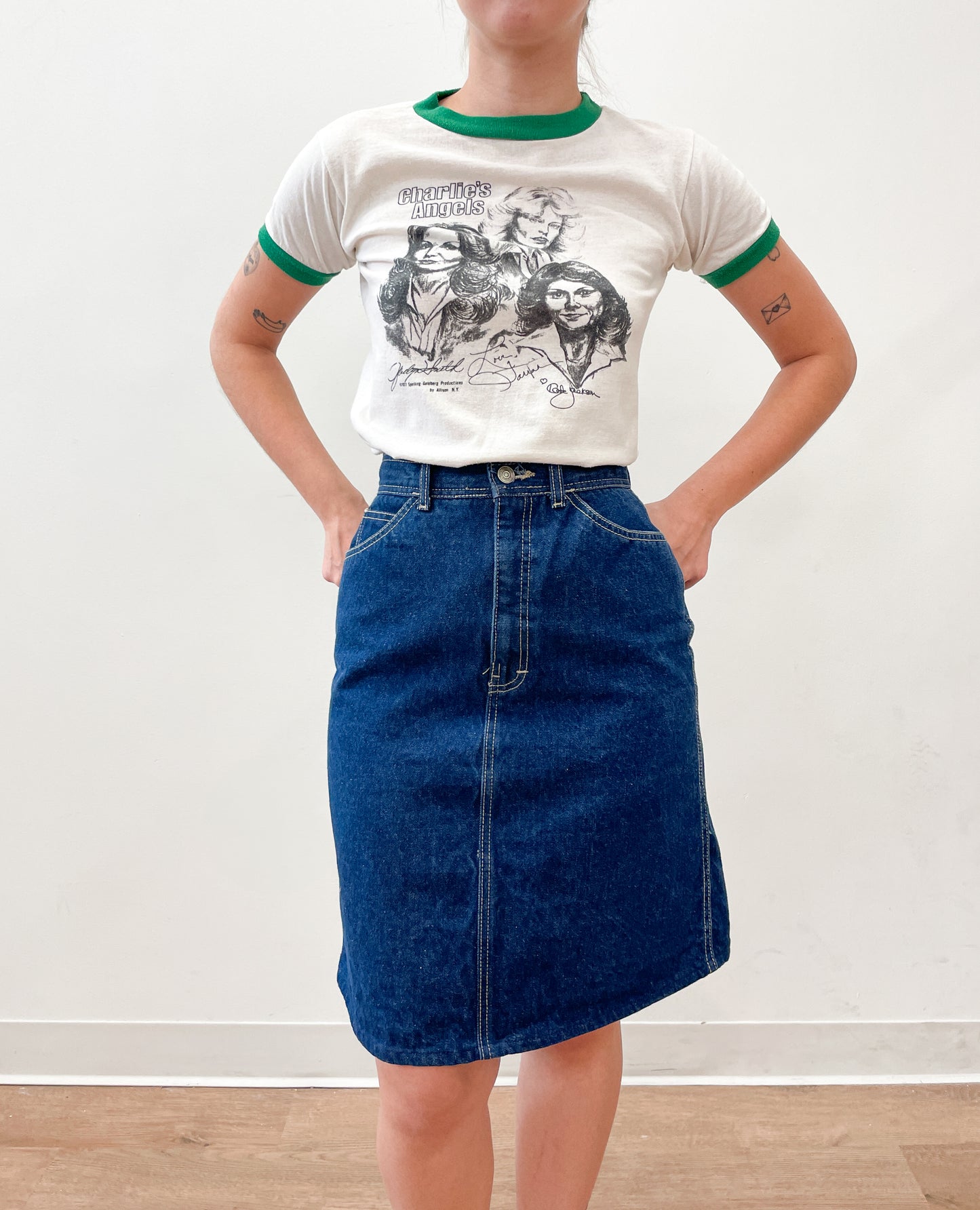 1980's Vintage Oscar de la Renta Jean Skirt