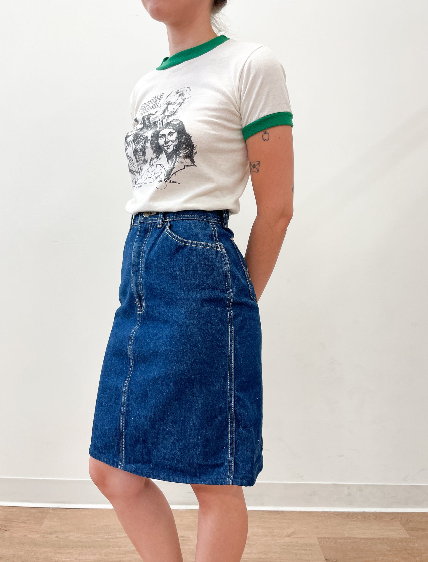 1980's Vintage Oscar de la Renta Jean Skirt