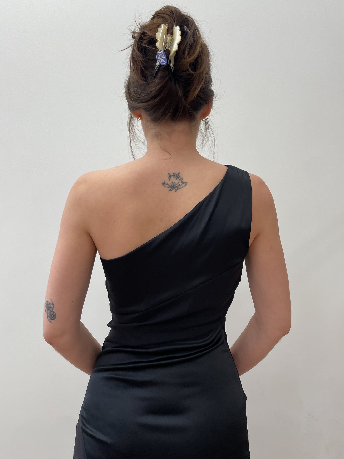 2000s Vintage Chic One Shoulder Cocktail Dress Y2K