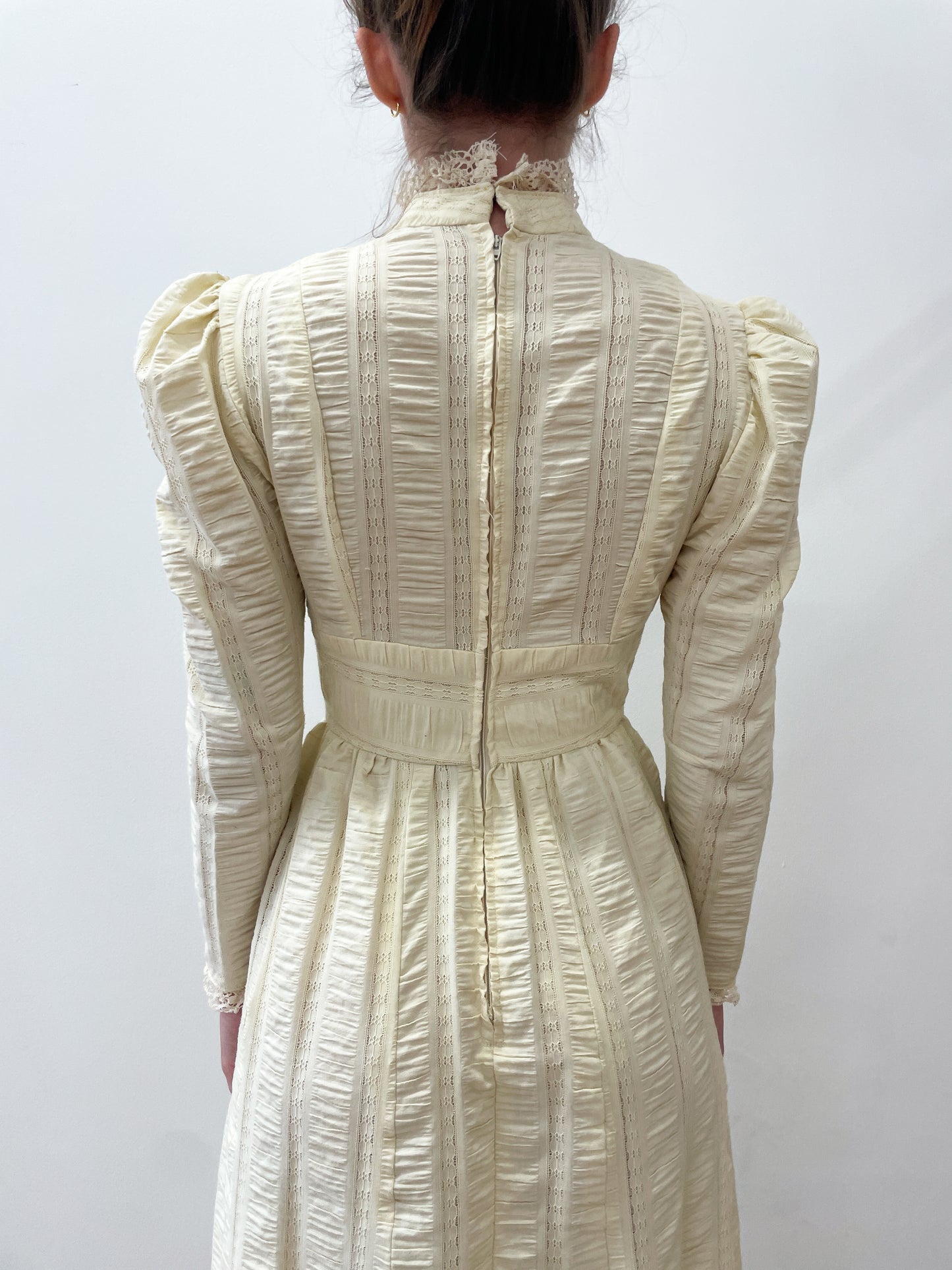 1970's Vintage Ivory Prairie Maxi Dress
