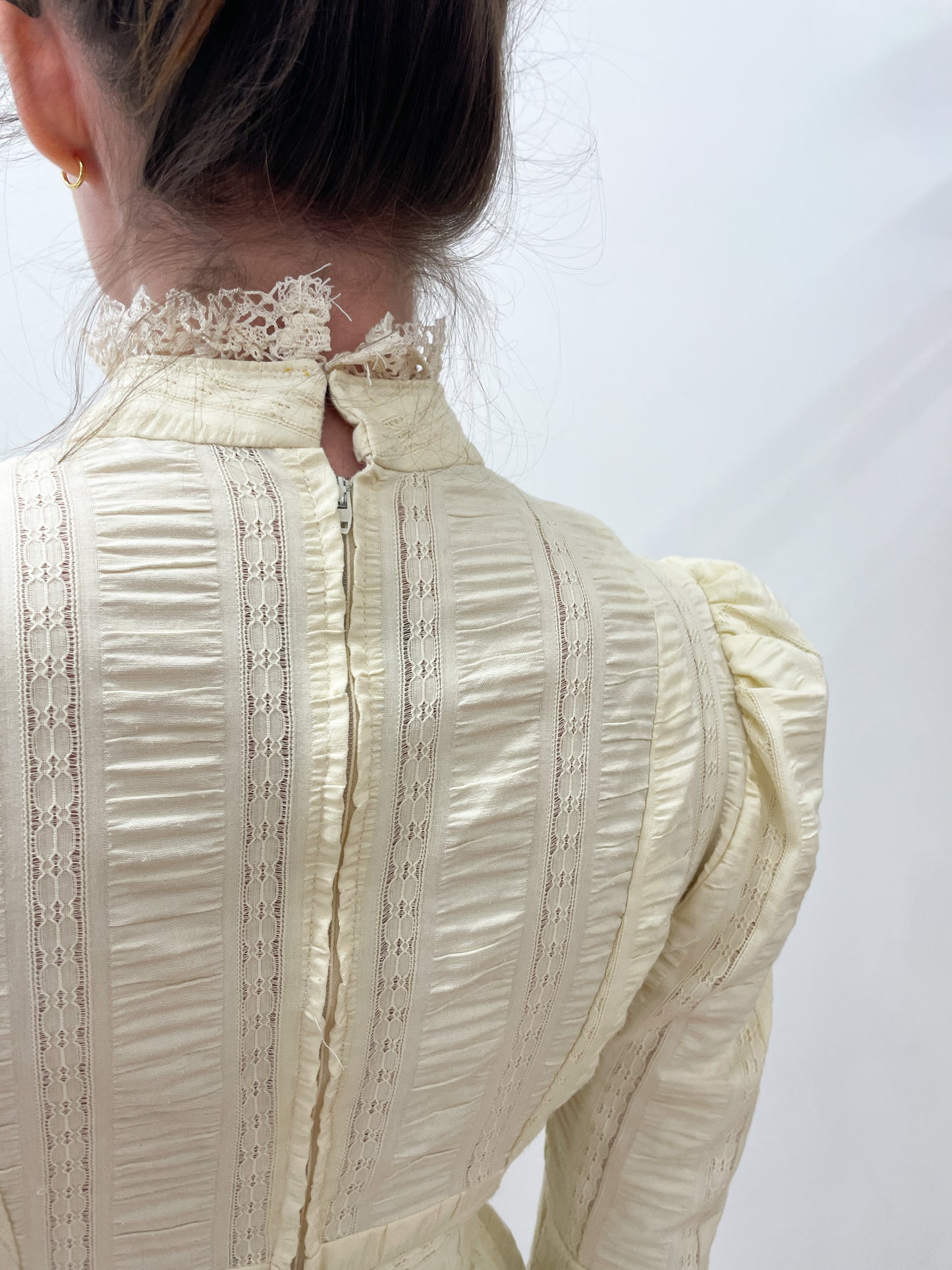 1970's Vintage Ivory Prairie Maxi Dress