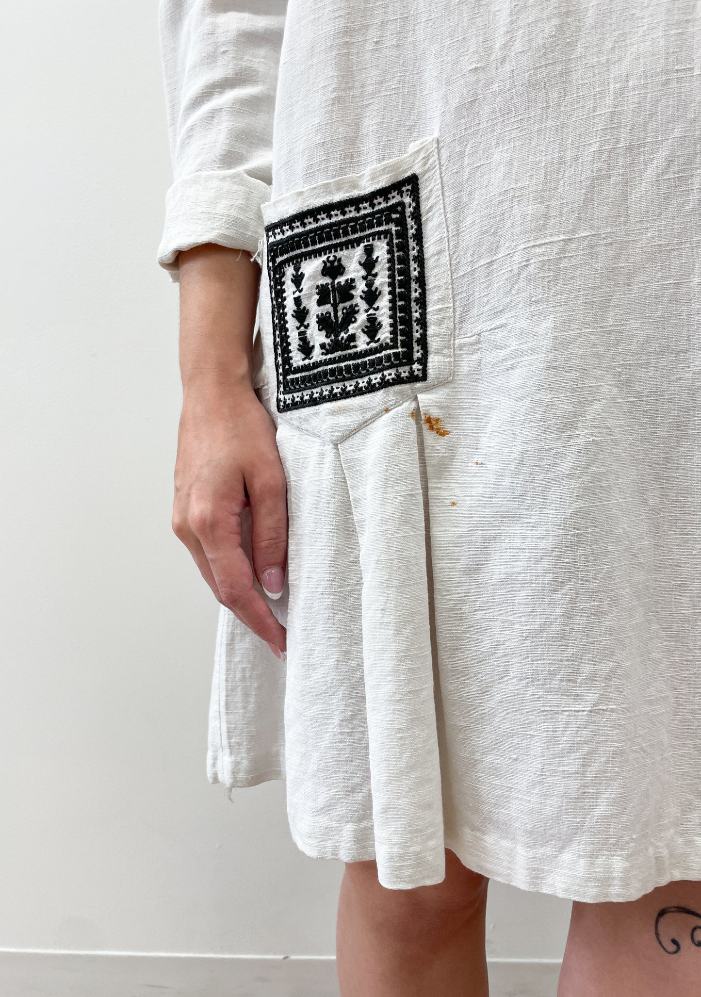 1920s Vintage Cotton Drop Waist Dress