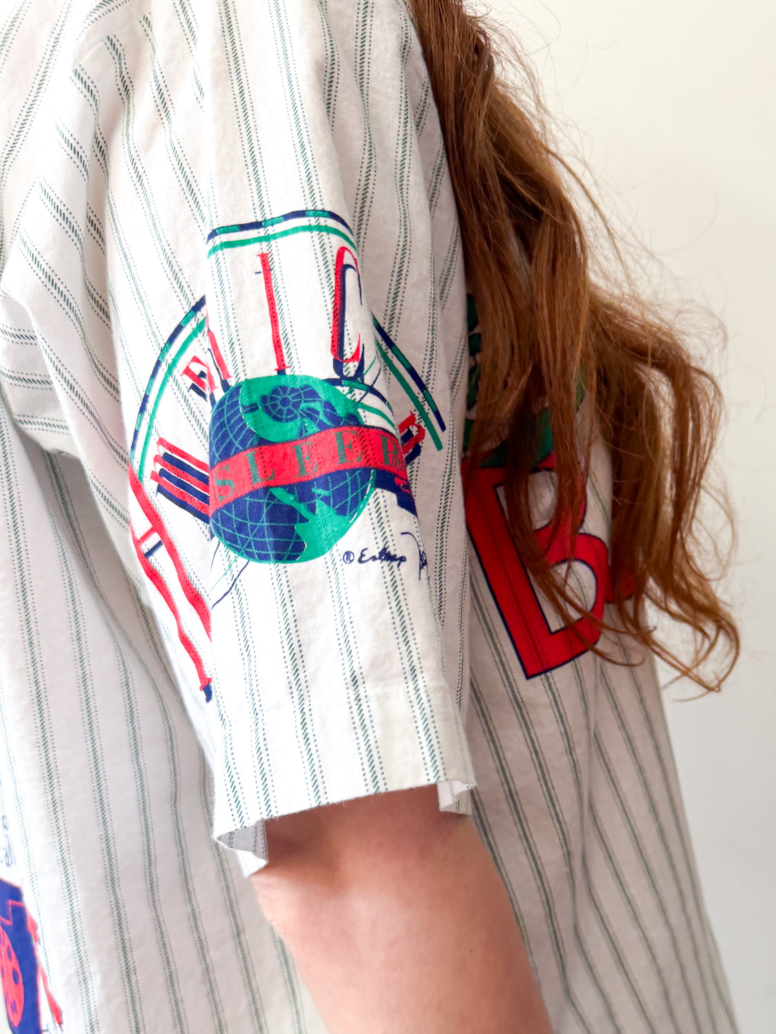 1990s Vintage Esleep & Co Baseball Jersey Style Pajama Set - Deadstock!